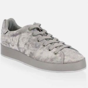 RAG & BONE Gray Crushed Velvet SNEAKERS 10